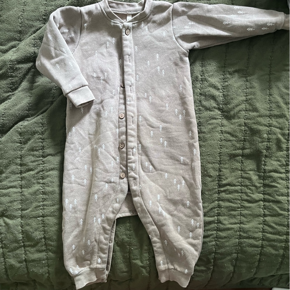 Rylee + Cru Fleece Button Up One Piece